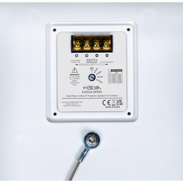 Proiettore Sonoro 2-Vie ad Alta Potenza da 8" per esterni (Bianco)