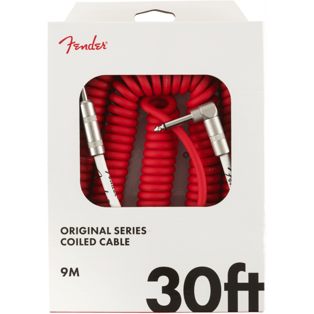Original Series Coil Cable Straight-Angle 30' Fiesta Red