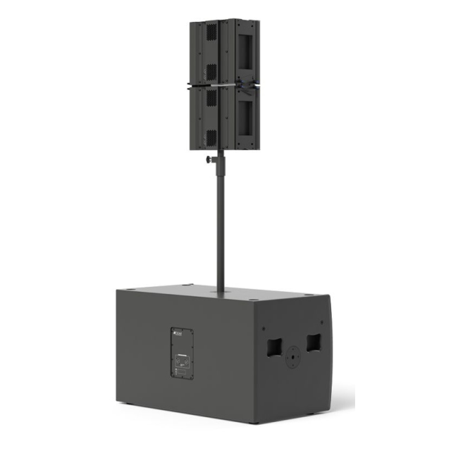 Audio system consisting of a 2x18“ Passive Sub + 2x12” Slim Array Black