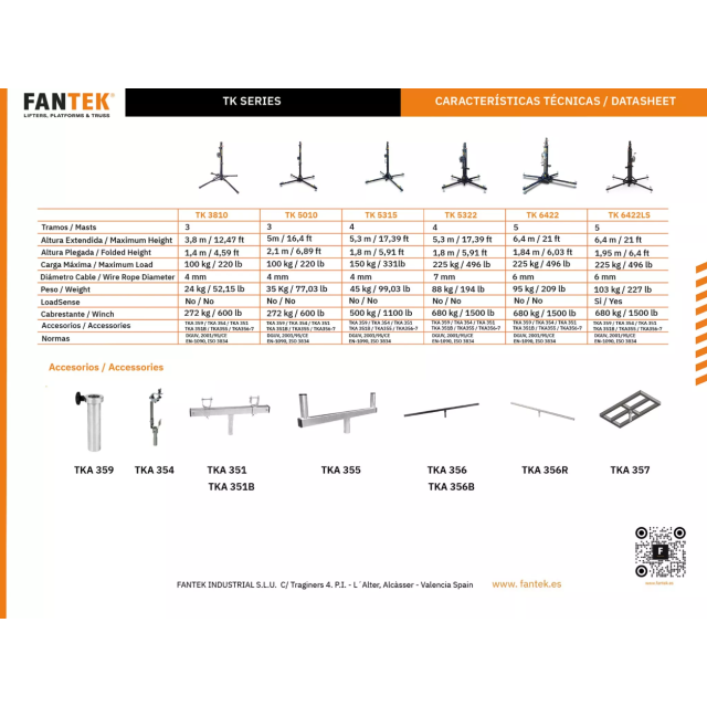 Torre a Carico Superiore 4,9M 100kg Nera (T102D)