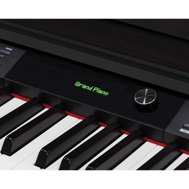 Upright digital piano with 88-Keys "Hammer Action" keyboard and 256 notes of polyphony. 