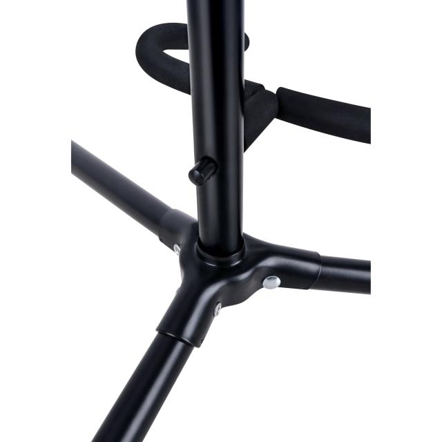 Supporto per chitarra e basso universale regolabile in altezza con chiusura di sicurezza