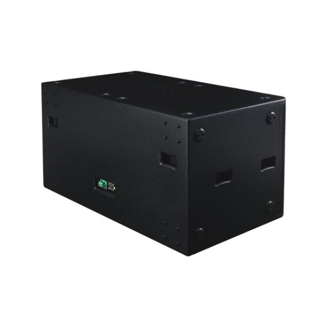 Reflex subwoofer with double high-excursion 18” transducer, 4 Ω, 2400 W AES (black)