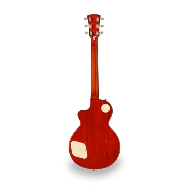 Chitarra elettrica cutaway arch top con humbucker stile P-90 e manico set-in