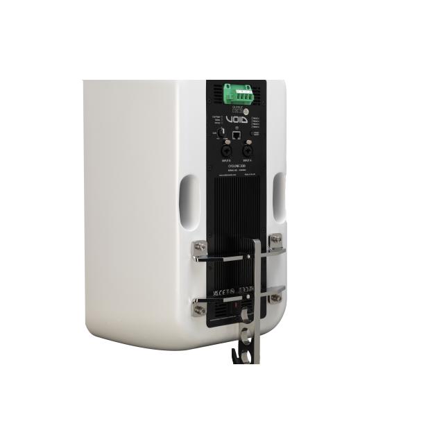 Active reflex subwoofer with dual 8” woofers and amplifier module, 600 W, 24-bit DSP, IP-rated (white)