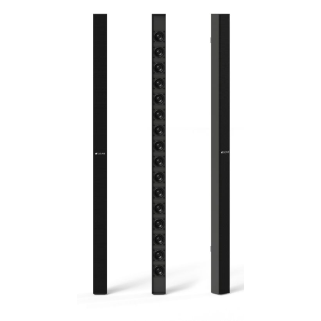 Ultra-compact 16x2" line array column speaker (black)