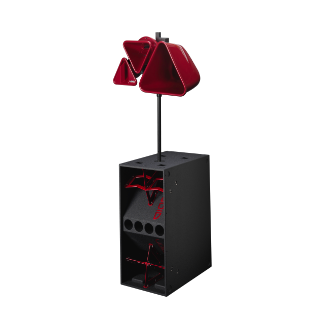 Three-way design loudspeaker with 15", 8" and 1.5" drivers (custom colors available upon request)