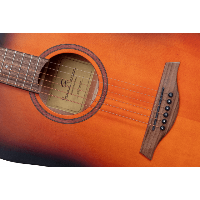 Dreadnought cutaway acoustic guitar w/preamp