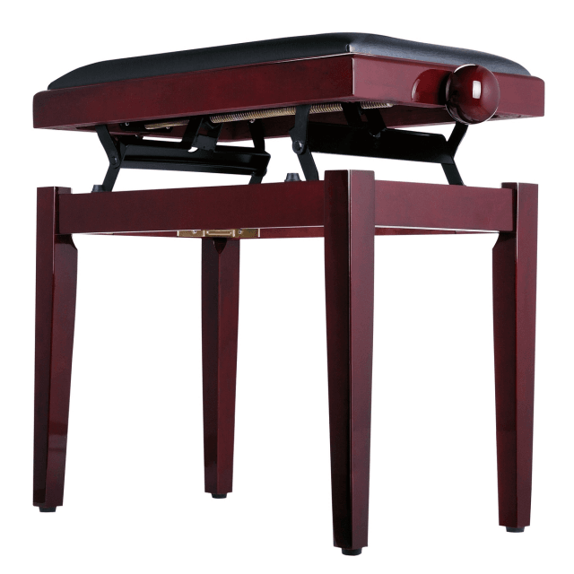 Adjustable glossy finish piano bench