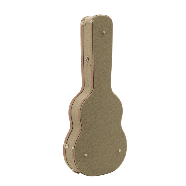 Archtop hardcase for classic guitar in Snowflake covering