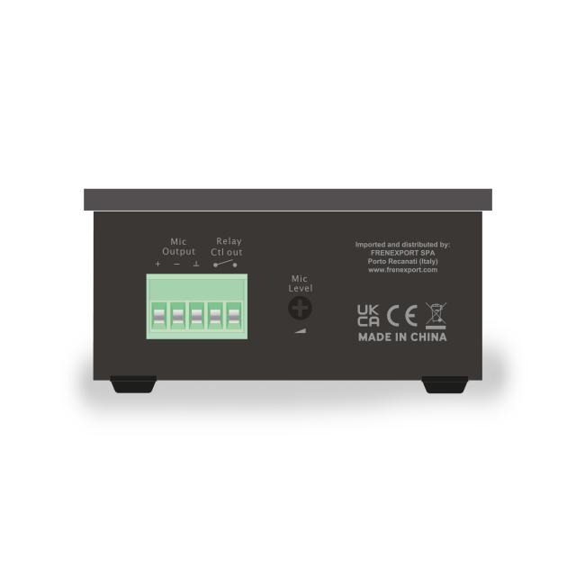 Universal Microphone Base with Electret Gooseneck, Paging Button and 5-pin Phoenix Terminal