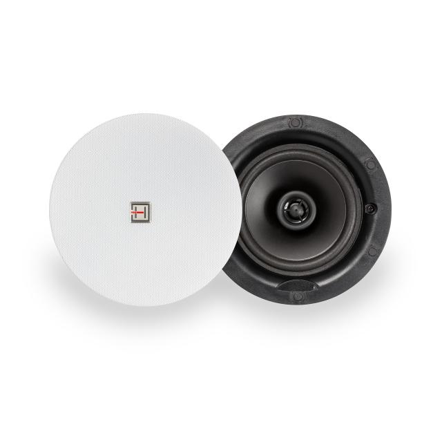 Altoparlante da soffitto 5.25” a 20W 2 vie 70V/100V con griglia senza cornice, bianco