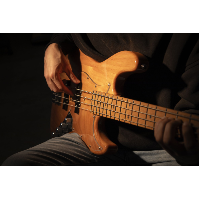 Electric bass with roasted maple freboard and neck (4 strings)