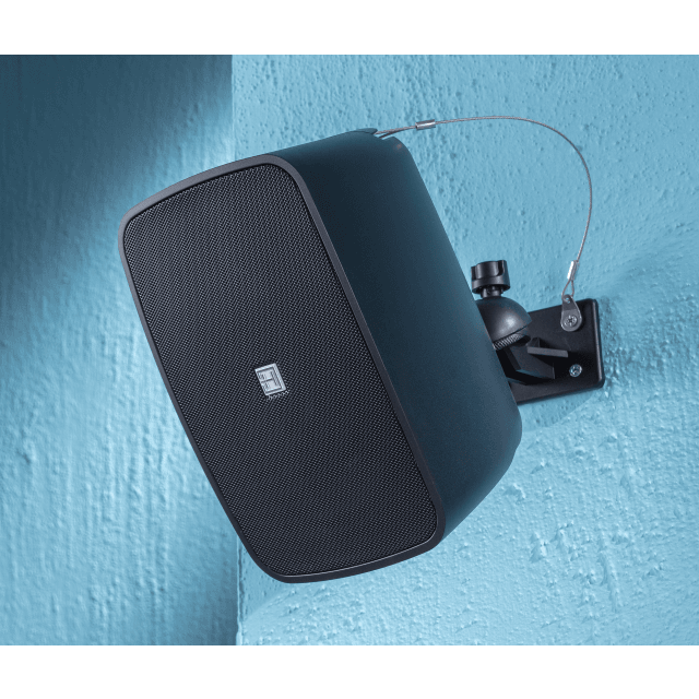 6.5" 2-Way Active Wall-Mount Speaker Pair with BT control, Black