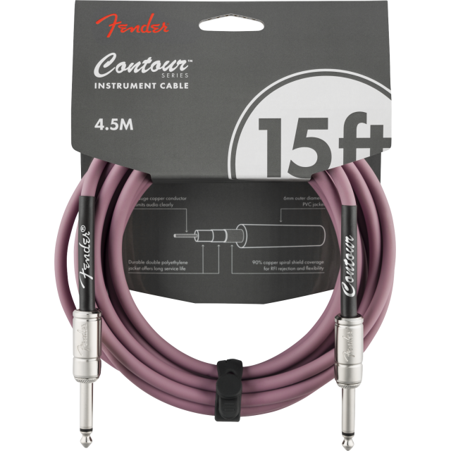 Cavo per strumenti serie Contour™, 15' (4.5m) Cable, Burgundy Mist 0990571066