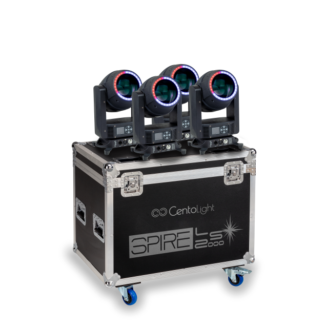 4 x Laser  Beam technology moving heads with filight case