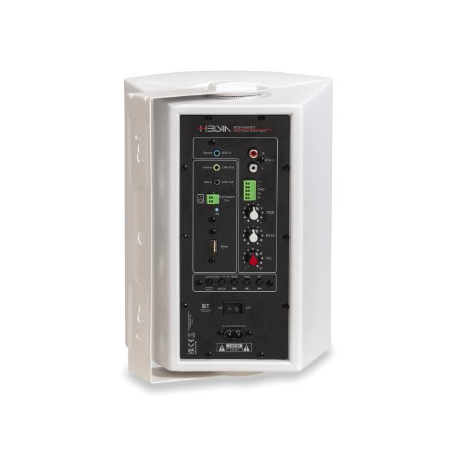 Set di Diffusori 2-Vie Attivo+Passivo per Montaggio a Muro - Bianco