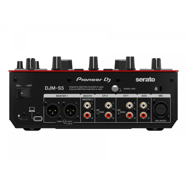 Mixer DJ per Stracht 2 canali (rosso lucido)