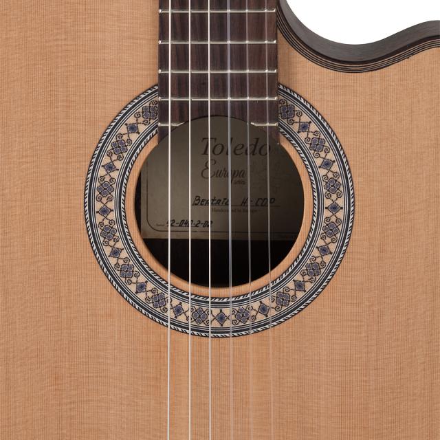 Hybrid cutway classic guitar all solid with preamp cedar top and open source finish (Made in Europe)