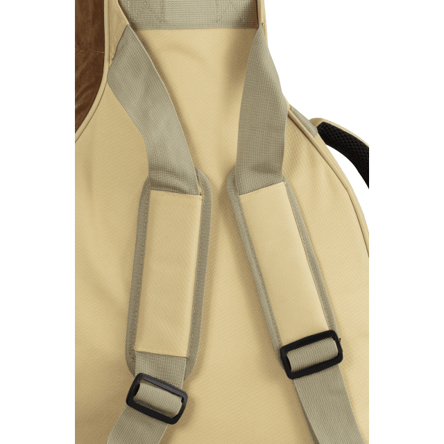 Borsa chitarra acustica con inserti in pelle suede