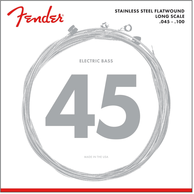 Set di Corde Stainless 9050's Bass in Acciaio Inossidabile Flatwound 9050L Scalature .045-.100