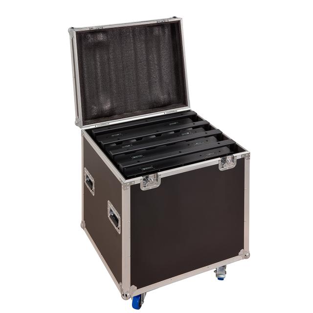 Set of 4x slim 25x10W RGBW blinders with Flight case