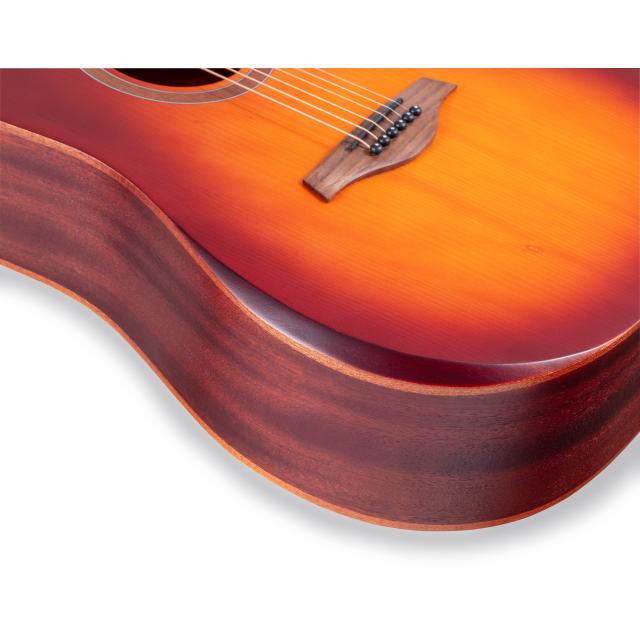 Chitarra acustica dreadnought con armrest in mogano