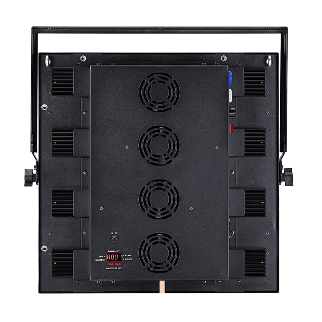 Set of 2x slim 16x30W RGB COB blinders with Flight case