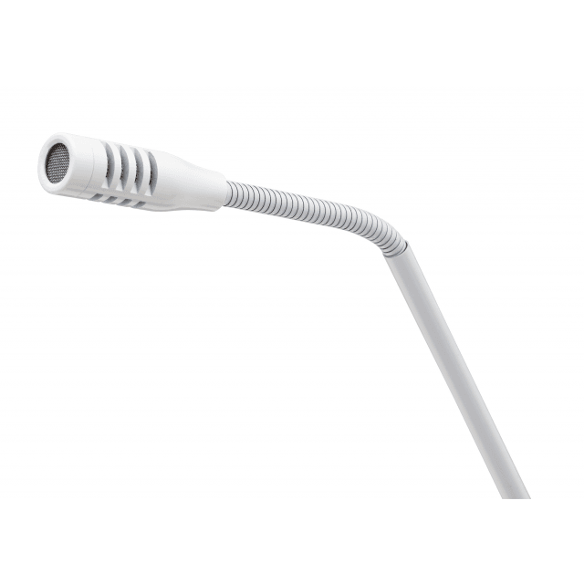 Microfono a collo d'oca cardioide con interruttore - lunghezza 55 cm, Bianco