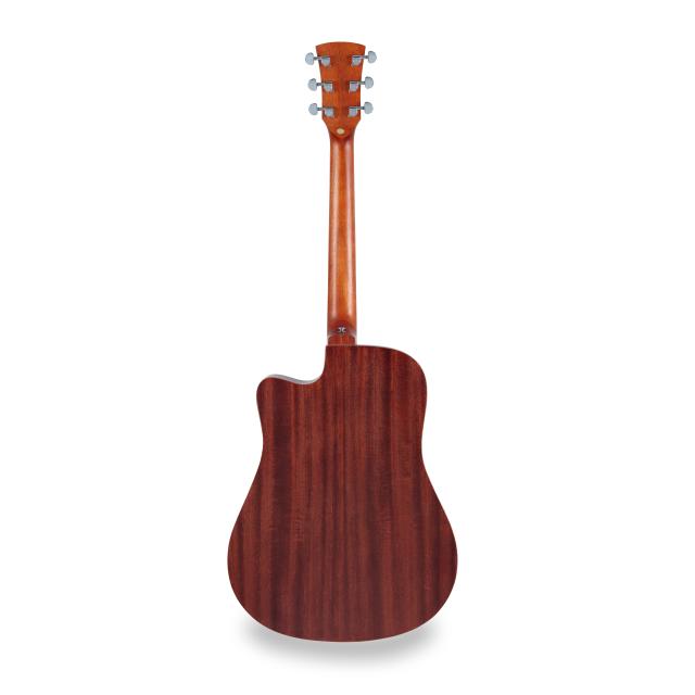 Dreadnought cutaway acoustic guitar with mahogany armrest and preamp