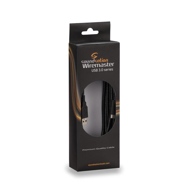 Cavo Wiremaster USB 3.0 (connettore Maschio Tipo-A 3.0 a Maschio Tipo-C 3.0) nero – lungh. 3m