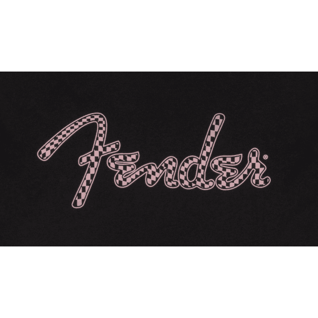 Fender® Spaghetti Logo Wavy Checker Tee, Pink Checker, L