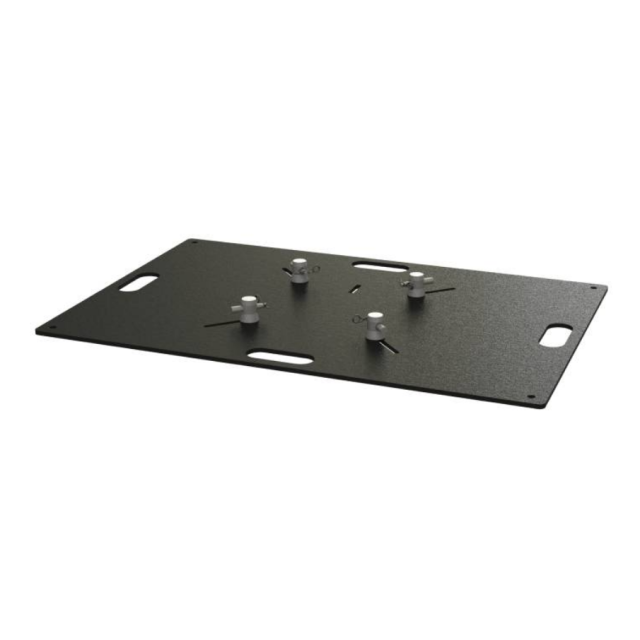 900 x 600 x 8 mm Rectangular Base for Truss with Slotted Holes Black (F70ABS968P)