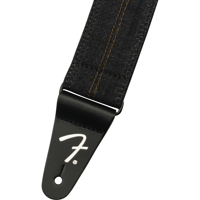 Fender® x Wrangler® Denim Strap, Washed Black Stitch