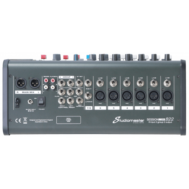 Console di missaggio professionale a 8 canali con Media e Bluetooth