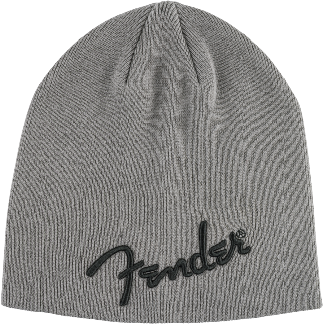 Fender® Logo Beanie, Charcoal Heather Gray, One Size