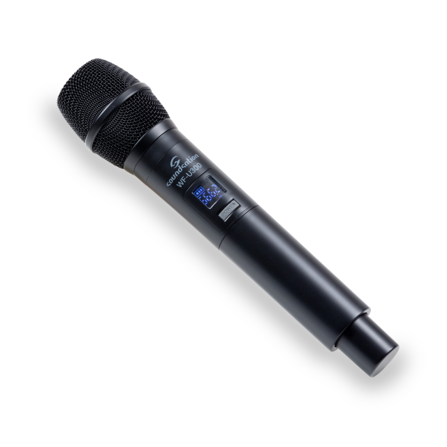 Sistema wireless compatto UHF doppio a 300 canali con 2 microfoni palmari A1 (520-550 MHz)