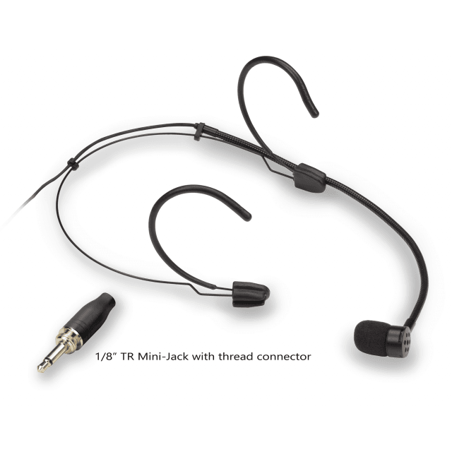 Cardioide Headset Mic., 1.8” TS Mini-Jack with thread, Black