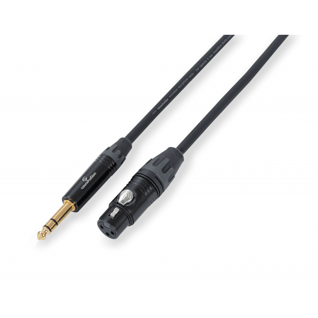 Wiremaster balanced patch cable XLR(F)-6.3mm Jack STEREO / 1mt