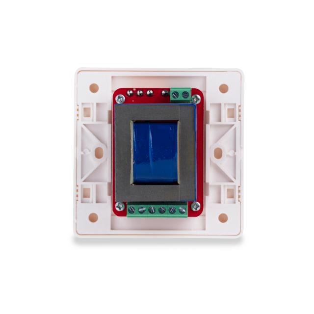 30W Volume attenuator for 70-100V speakers, 11 positions + Off,  with auxiliary line and 24V alarm control