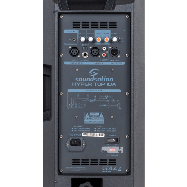 Diffusore bi-amplificato in polipropilene 500W 10"