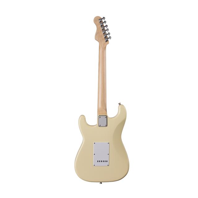 Chitarra elettrica double cutaway con 2 single coil + humbucker splittabile e meccaniche autobloccanti (equipaggiata Wilkinson, tastiera eco-rosewood)