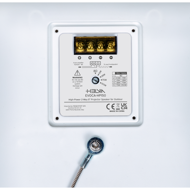 Proiettore Sonoro 2-Vie ad Alta Potenza da 8" per esterni (Bianco)