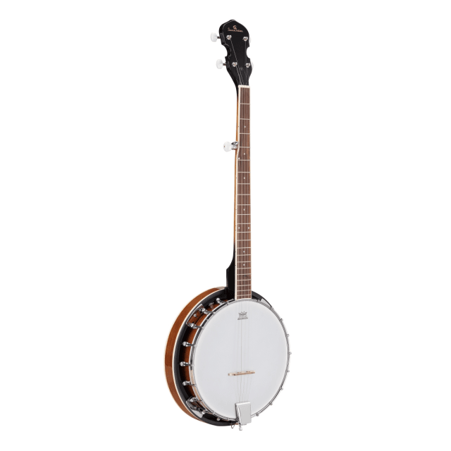 Banjo con fondo in mogano sapele e pelle REMO