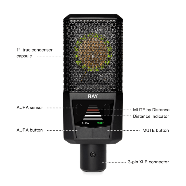 Microfono True Condenser da 1" con Tecnologia AURA