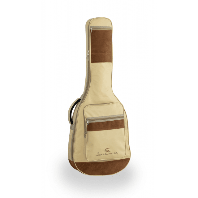 Classic guitar bag with suede leather inserts