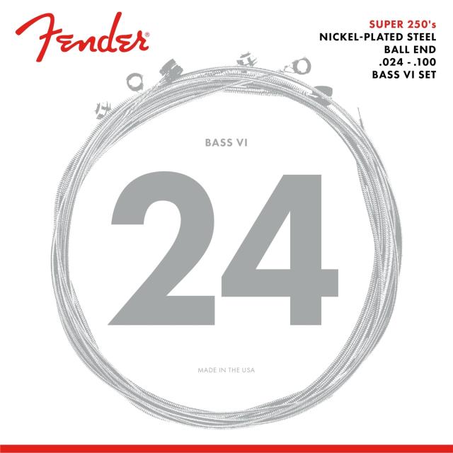 Super 250 Bass VI Strings Set Nickel Plated Steel Ball End
