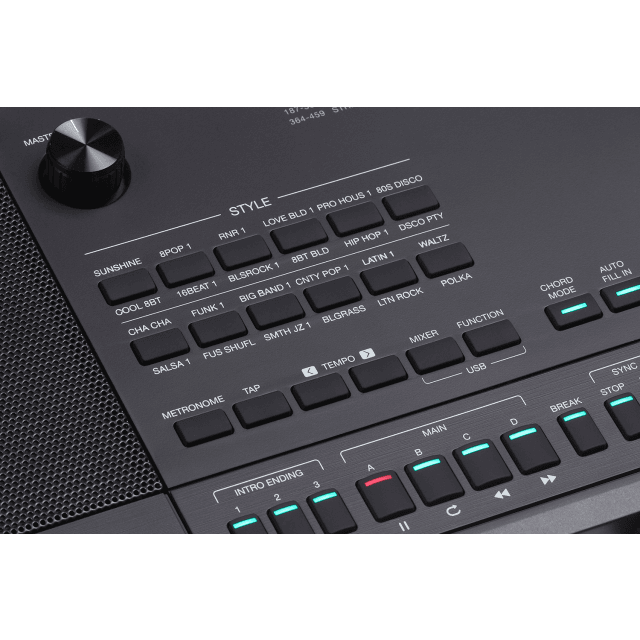 Tastiera Arranger/Workstation a 61 tasti con sensibiltà al tocco.