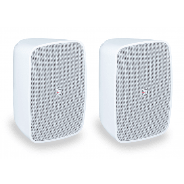 5.25" Waterproof 2-way Passive Wall-Mount Speaker Pair, White