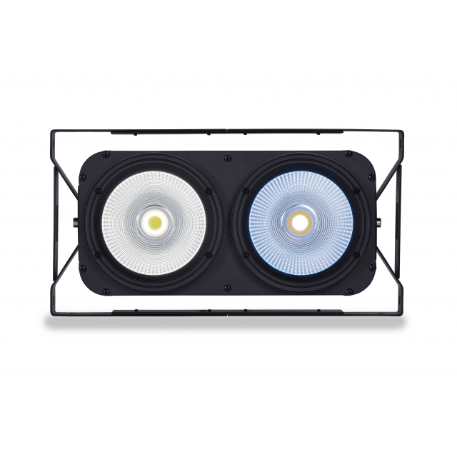 2x100W Warm White + Cold White COB LED Blinder